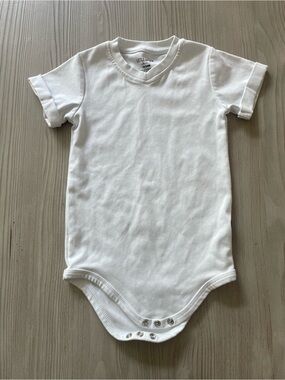 Little Bipsy White Short-Sleeve Bodysuit with Snap Closure